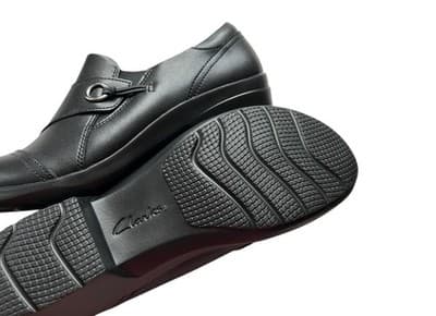 Clark’s Angie Meadow Shoes Size 9.5 Black Leather New Clogs Slip On - Thumbnail 2