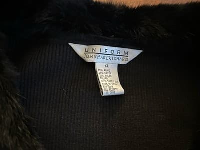 Y2K Vintage Black RABBIT FUR Sweater XL Coquette Soft Girl Romantic Top Shirt - Thumbnail 12