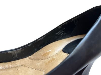 Earth Shoes Womens 6B Tamarack Slip On Pumps Black Leather Block Heel Mary Jane - Thumbnail 6