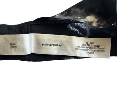 PINK Victorias Secret Bra Bonded Pushup Bralette Gray Tie Dye SZ M Active Wear - Thumbnail 3