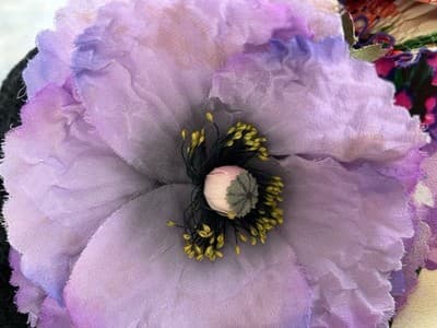 Dolce & Gabbana Silk Dress Size 40 30” Bust Huge Flower Silk Cotton Fairycore - Thumbnail 9