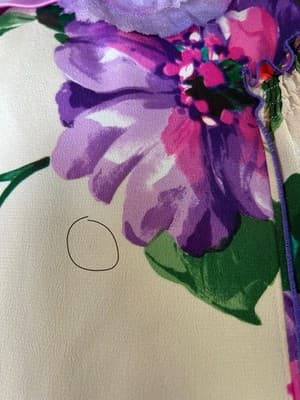 Dolce & Gabbana Silk Dress Size 40 30” Bust Huge Flower Silk Cotton Fairycore - Thumbnail 17