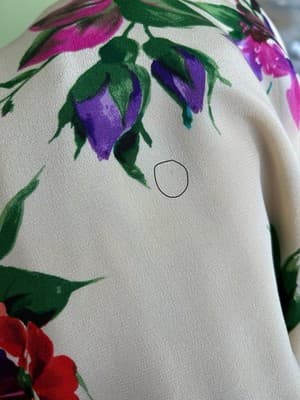 Dolce & Gabbana Silk Dress Size 40 30” Bust Huge Flower Silk Cotton Fairycore - Thumbnail 19