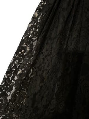 VINTAGE 1950’s Black Full Scalloped Lace Skirt Union Label Romantic Mid Century - Thumbnail 9