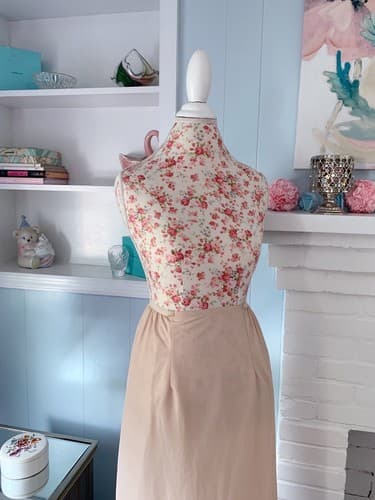 Vintage 1970’s Maxi Half Slip Skirt Lingerie Nude Blush Long Vassarette Boho - Thumbnail 2