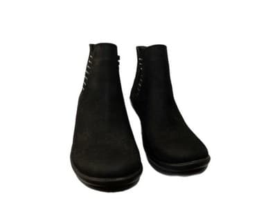 SKECHERS BLACK WEDGE HEEL BOOTIES SHOES HEELS SIZE 7 AIR COOLED MEMORY FOAM - Thumbnail 4