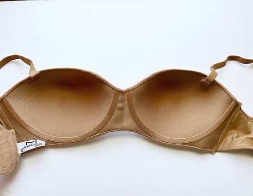 34D Maidenform Wireless Nude Bra Wire Free Smooth Cups Soft Beige Lingerie - Thumbnail 7
