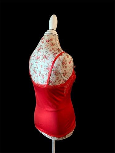 Vintage Camisole Wide Scalloped Lace Sexy Romantic Lingerie Glamcore Volup - Thumbnail 3
