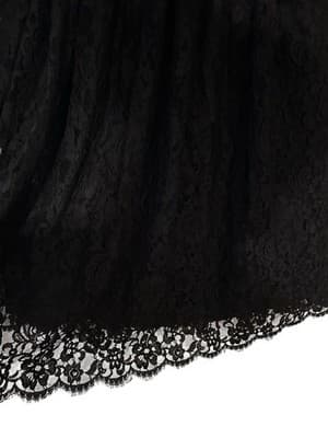 VINTAGE 1950’s Black Full Scalloped Lace Skirt Union Label Romantic Mid Century - Thumbnail 8