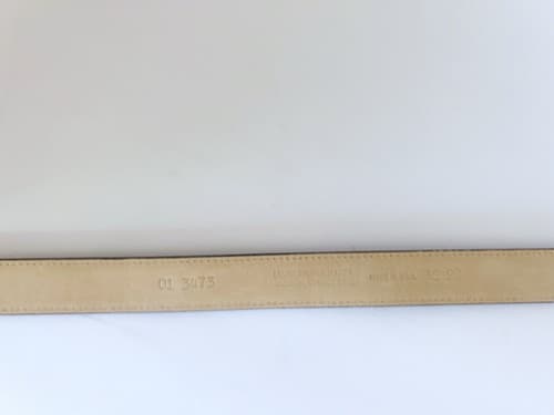 Brown Genuine Leather Size 36 Gold Buckle Men Elegant Excellent Condition Fall - Thumbnail 3