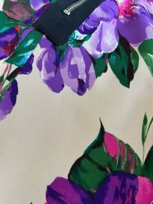 Dolce & Gabbana Silk Dress Size 40 30” Bust Huge Flower Silk Cotton Fairycore - Thumbnail 18