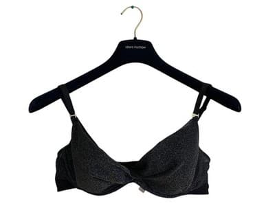 STUNNING ADORE ME BRA METALLIC GOLD BLACK SHIMMER RHINESTONES 38D VOLUP LINGERIE - Thumbnail 6