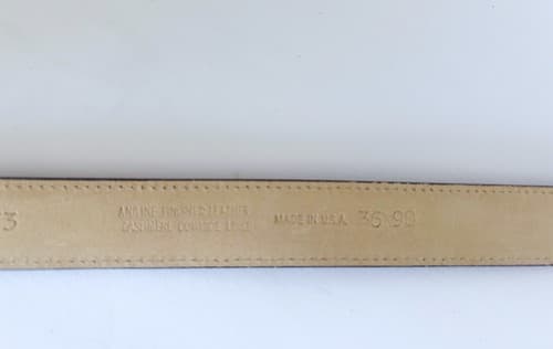 Brown Genuine Leather Size 36 Gold Buckle Men Elegant Excellent Condition Fall - Thumbnail 2