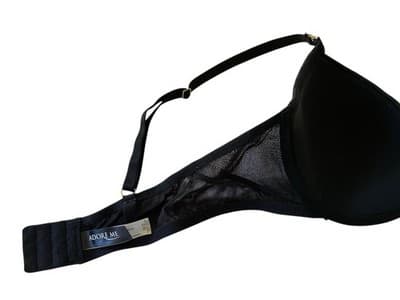 STUNNING ADORE ME BRA METALLIC GOLD BLACK SHIMMER RHINESTONES 38D VOLUP LINGERIE - Thumbnail 5