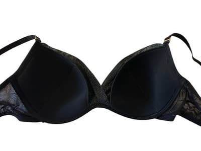 STUNNING ADORE ME BRA METALLIC GOLD BLACK SHIMMER RHINESTONES 38D VOLUP LINGERIE - Thumbnail 4