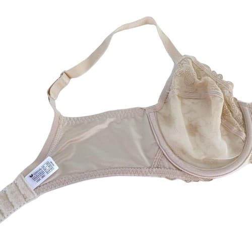 36D Lace Wacoal Bra Bralette Nude Beige Tan Sexy Lingerie - Thumbnail 3