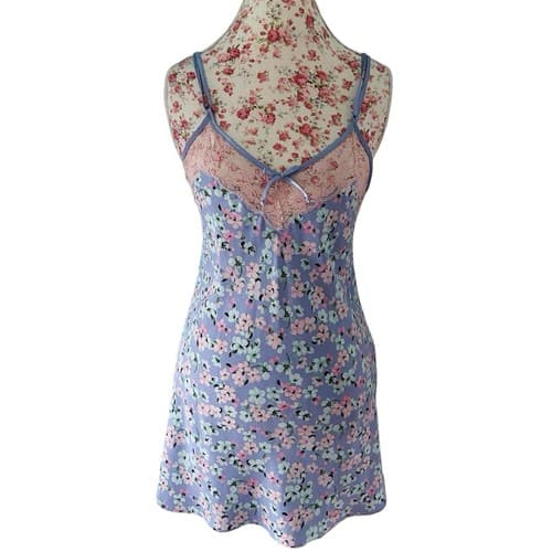 Jones New York Nightie Small Angelic Floral Babydoll Lace Lingerie Cottagecore - Thumbnail 5