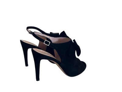 Size 7.5 Stunning KATE SPADE Genuine Leather Black Suede High Heel Shoes Pumps - Thumbnail 7