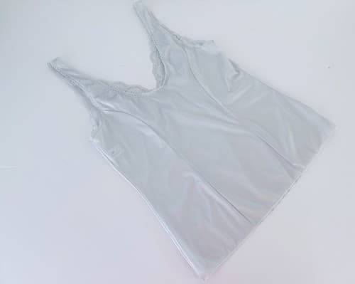 Vintage Camisole Vassarette Size 36 Blue Wide Floral Lace Ethereal Lingerie - Thumbnail 5