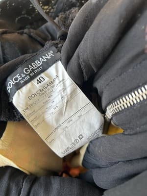 Dolce & Gabbana Silk Dress Size 40 30” Bust Huge Flower Silk Cotton Fairycore - Thumbnail 21