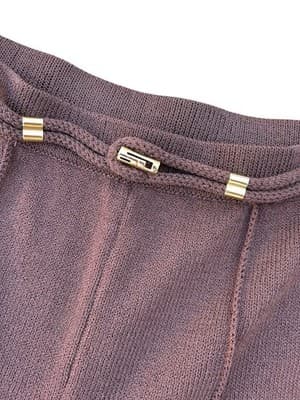Vintage ST. JOHN MARIE GRAY Brown Knit Logo Slacks Sweater Pants Old Money 8 - Thumbnail 6