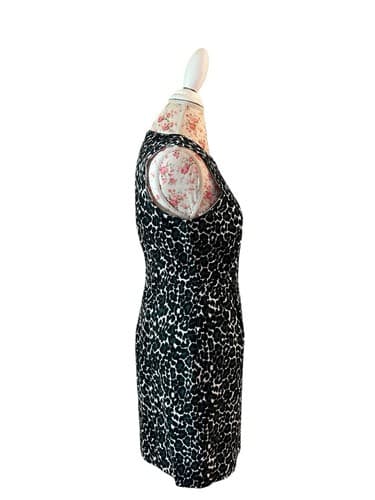 J Crew Leopard Cheetah Dress 4 Pleated Skirt Pinup Bombshell Shift Old Money - Thumbnail 6
