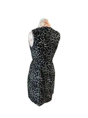 J Crew Leopard Cheetah Dress 4 Pleated Skirt Pinup Bombshell Shift Old Money - Thumbnail 4