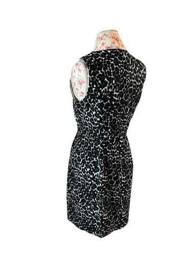 J Crew Leopard Cheetah Dress 4 Pleated Skirt Pinup Bombshell Shift Old Money - Thumbnail 3