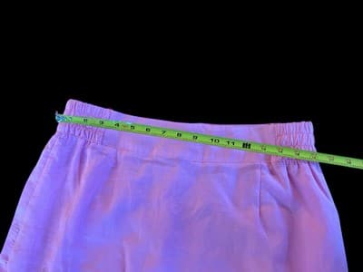 Pink Linen Skirt Suit Jacket Rhinestone Closure Embroidered Easter Spring Set - Thumbnail 6