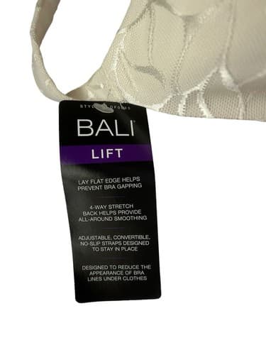 Bali Lift Bra Cream 42D New NWT Lingerie - Thumbnail 3