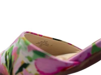 Size 9.5 Floral Kitten Heel Nine West Shoes Heels Square Toe Spring Summer Pink - Thumbnail 7