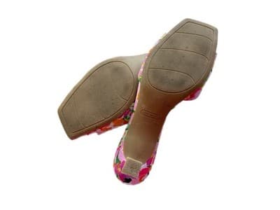 Size 9.5 Floral Kitten Heel Nine West Shoes Heels Square Toe Spring Summer Pink - Thumbnail 6
