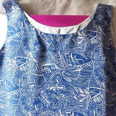Vintage Blue & White Silk Camisole Tank Blouse Shirt Elegant Classic Top XS - Thumbnail 3