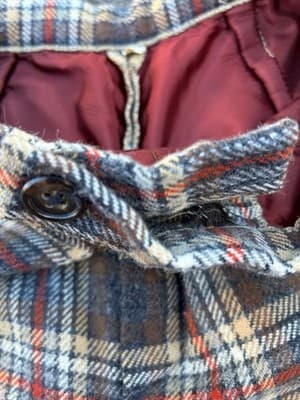 VINTAGE 1970’s PLAID TWEED FLARE LEG PANTS SLACKS HIGH WAIST BOHO PREP ACADEMIA - Thumbnail 8