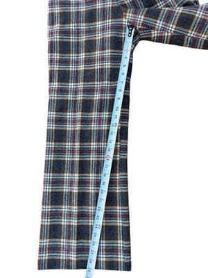 VINTAGE 1970’s PLAID TWEED FLARE LEG PANTS SLACKS HIGH WAIST BOHO PREP ACADEMIA - Thumbnail 10