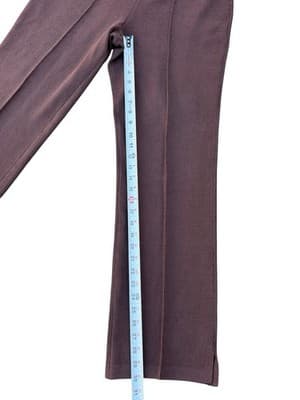 Vintage ST. JOHN MARIE GRAY Brown Knit Logo Slacks Sweater Pants Old Money 8 - Thumbnail 3