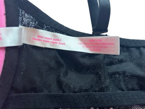Date Super Push Up Black Ruffle Lace Victorias Secret Bra Lingerie 32DD Bralette - Thumbnail 7