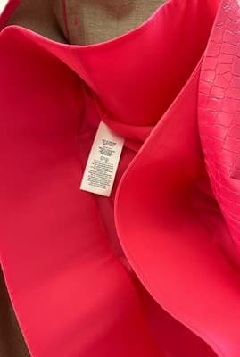 Sz 2 $375 ALICE + OLIVIA "Chara" Mesh Faux Leather Mini Dress French Rose Pink - Thumbnail 5