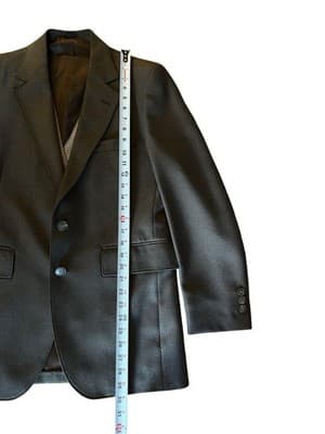 38 Vintage 1970’s 4 Piece Men’s Pimp Leisure Suit Vest Jacket Pants Knit Brown - Thumbnail 4
