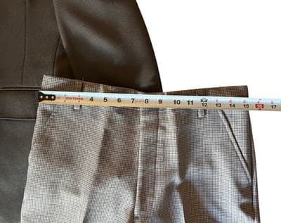 38 Vintage 1970’s 4 Piece Men’s Pimp Leisure Suit Vest Jacket Pants Knit Brown - Thumbnail 9