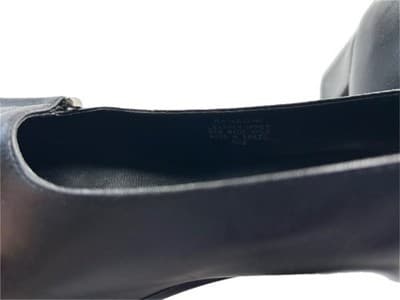 7.5 Aigner Soft Black Leather Women’s Chunky Kitten Heel Shoes Y2K Old Money - Thumbnail 6