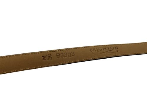 Brighton Black Skinny Belt Leather Gold Silver 30/M - Thumbnail 5