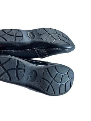 B.O.C. Black Genuine Leather Shoes 7.5 Women’s Loafers Slip On Casual Clogs - Thumbnail 6