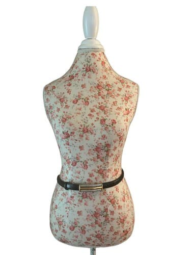 Brighton Black Skinny Belt Leather Gold Silver 30/M - Thumbnail 4