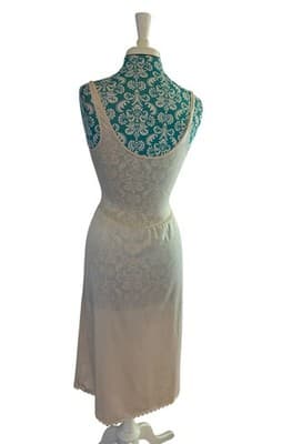 Vintage Warners Beige Nude Full Slip Dress 34 Elegant Ballerina Style Lingerie - Thumbnail 12
