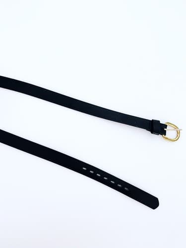 Vintage Men Black Belt 34 Handcrafted The Leather Company Genuine Rugged Surplus - Thumbnail 2