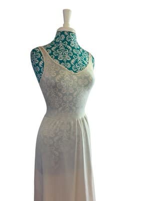 Vintage Warners Beige Nude Full Slip Dress 34 Elegant Ballerina Style Lingerie - Thumbnail 10