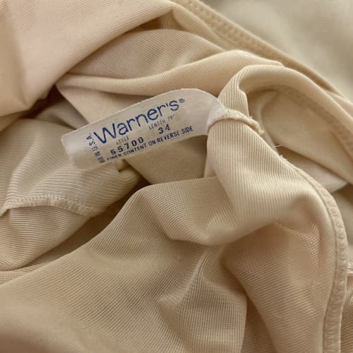 Vintage Warners Beige Nude Full Slip Dress 34 Elegant Ballerina Style Lingerie - Thumbnail 7