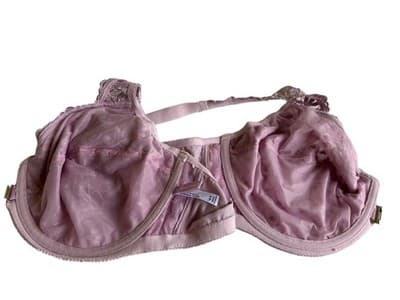 Amoureuse Embroidery Unlined Full Coverage Underwire Bra 48B Purple Lavender - Thumbnail 5
