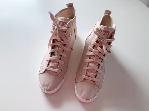 Keds 7 High Top Pale Gold Blush Metallic Booties Boots Tennis Shoe Sneakers NEW - Thumbnail 3